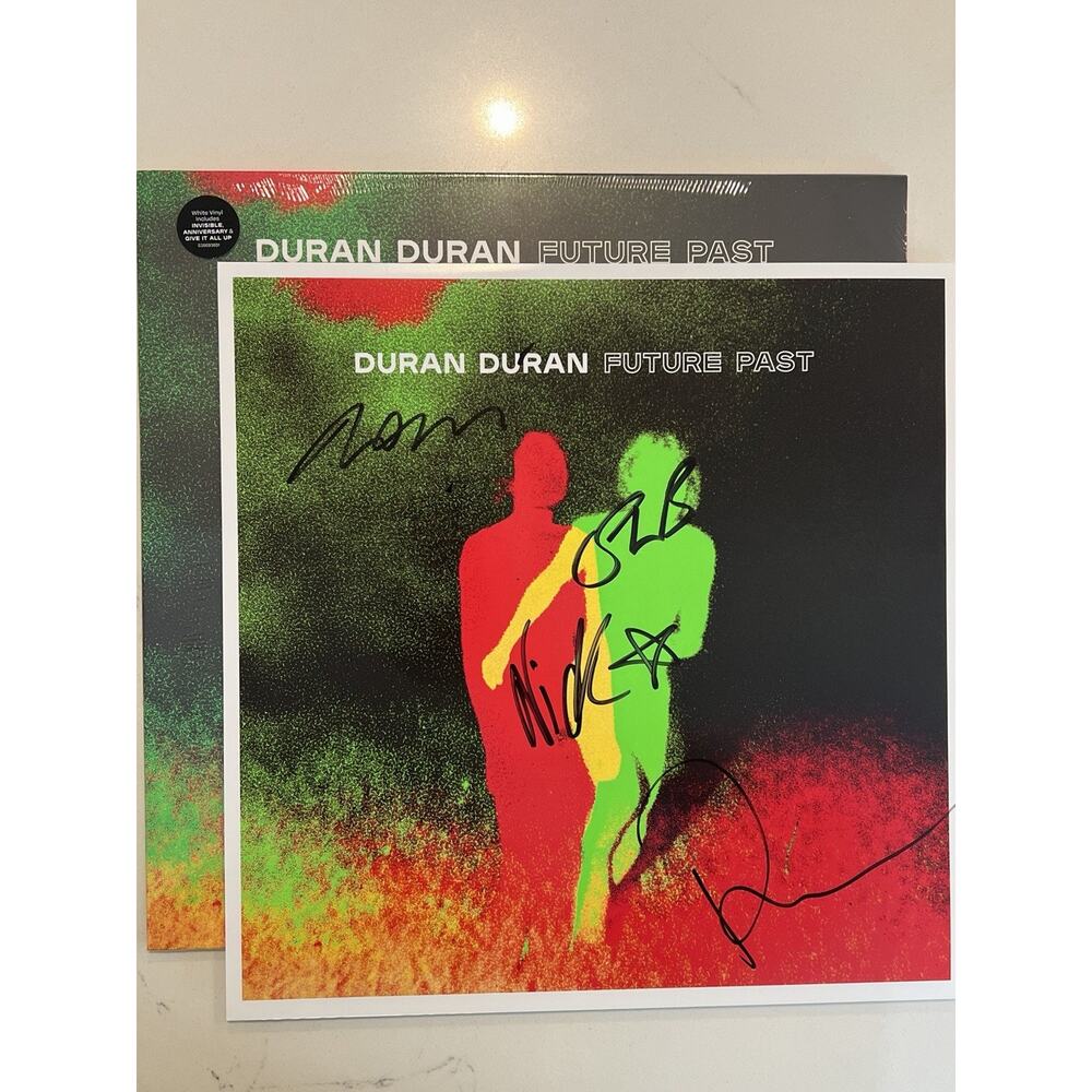 Duran Duran Hand Signed Vinyl Print Plus Album Future Past AUTOGRAPHED #2